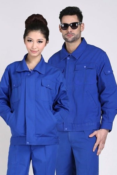 Đồng phục bảo hộ lao động – Quần áo bảo hộ lao động màu xanh tay dài 14
