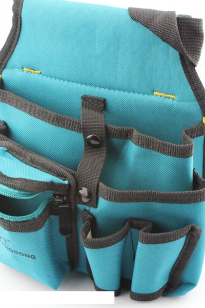 Đồng phục ba lô túi xách – Túi đựng đồ nghề màu xanh viền xám 71