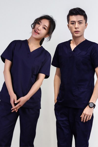 Đồng Phục Bênh Viện-Đồng Phục Y Tá Màu Xanh Đen Tay Ngắn 74
