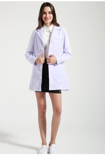 Đồng Phục Bệnh Viện-Đồng Phục Áo Blouse Nữ Màu Trắng Tay Dài 87