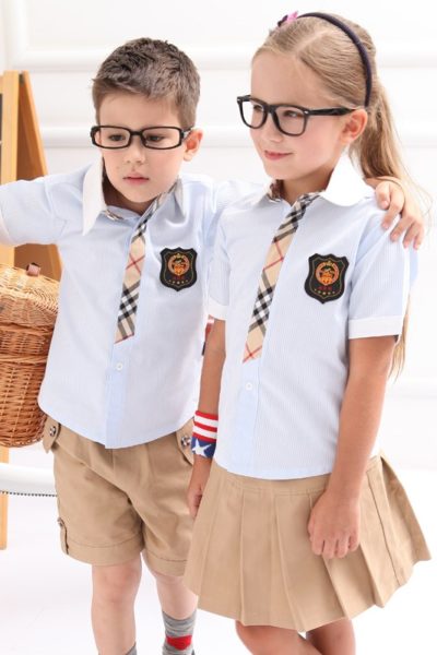 Đồng Phục Học Sinh Sinh Viên-Đồng Phục Học Sinh Cấp Váy, Quần Màu Da, Áo Sơ Mi Trắng Tay Ngắn I 60