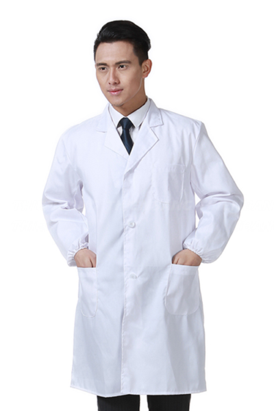 Đồng Phục Bệnh Viện-Đồng Phục Áo Blouse Nam Màu Trắng Tay Dài 88